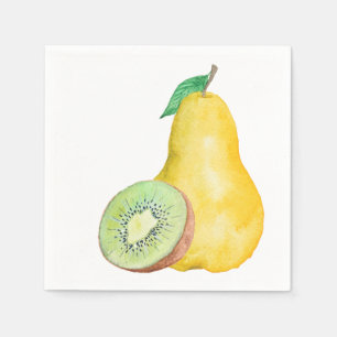 Serviette En Papier Poire et kiwi