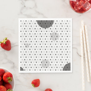 Serviette En Papier Pois Abstraits de couleur blanche h11