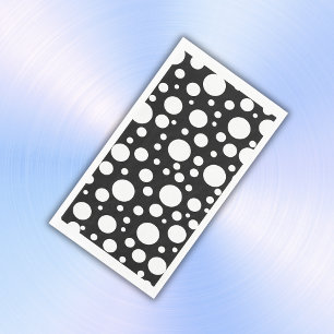 Serviette En Papier Pois blancs sur noir  
