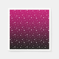 Pois blancs sur pourpre et dégradé noir.