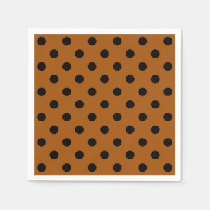 Serviette En Papier Pois Brown et noirs