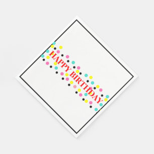 Serviette En Papier Pois d'anniversaire