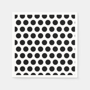 Serviette En Papier Pois noir