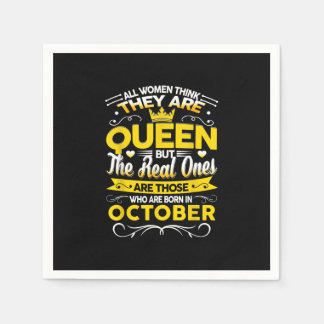 Serviette En Papier Poison de Birthday | Born In October Queen