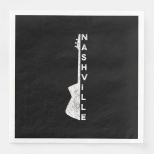 Serviette En Papier Poison de Nashville Guitar Country Music Lovers