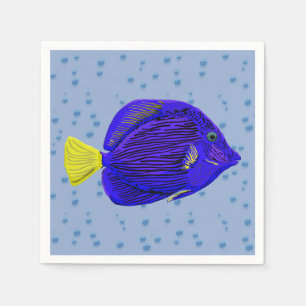 Serviette En Papier Poisson bleu
