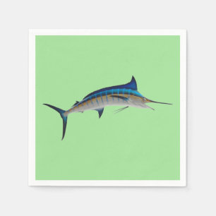 Serviette En Papier Poisson bleu Marlin