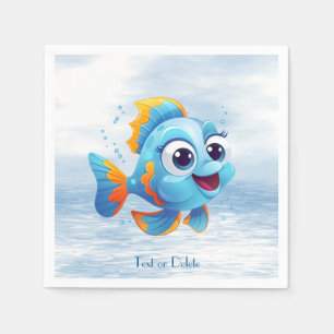 Serviette En Papier Poisson bleu serviettes