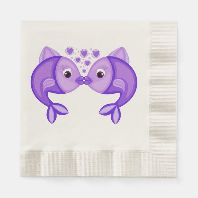 SERVIETTE EN PAPIER POISSON DE KISSING (Devant)