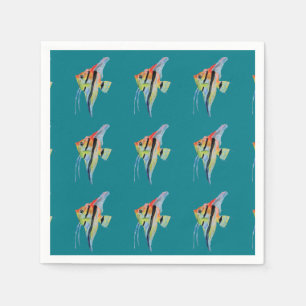 Serviette En Papier Poisson Dessin Papier à cocktail