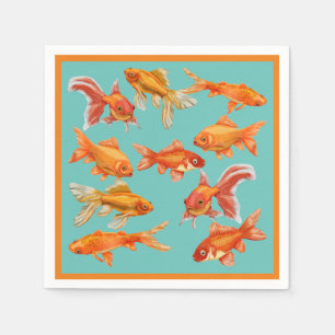 Serviette En Papier Poisson d'or
