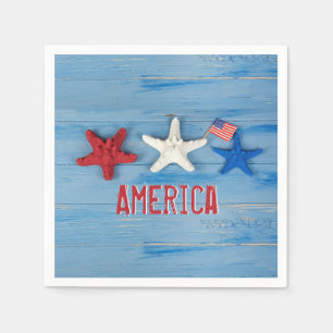 Serviette En Papier Poisson-étoile patriotique