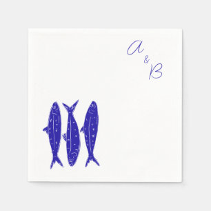 Serviette En Papier Poisson Mariage italien