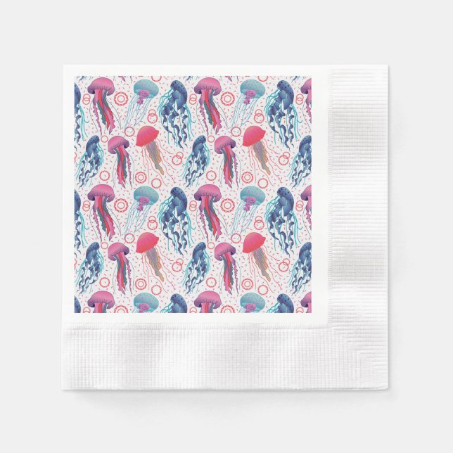 Serviette En Papier Poissons de gelée colorée (Devant)