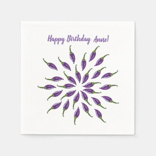Serviette En Papier Poivpers Purple Mandala Art
