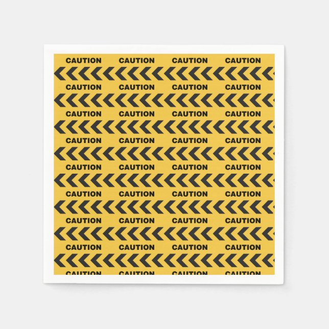 Serviette En Papier Police - Attention (Devant)
