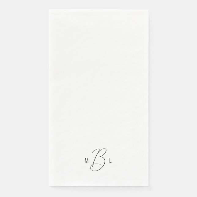 Serviette En Papier Police de caractères combinés moderne Monogramme M (Devant)