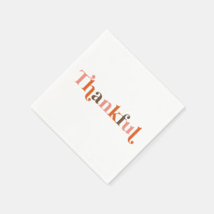 Serviette En Papier Police de caractères rétro de Thanksgiving reconna