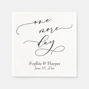 Serviette En Papier Police Script De Luxe Simple One More Day