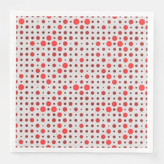 Serviette En Papier Polka Dot 01A.Bac rouge BG (Devant)