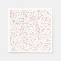 Polygone de cuivre géométrique Rose moderne
