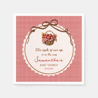 Serviette En Papier Pomme De Nos Yeux Bébé D'automne Shower à carreaux