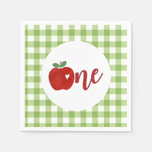 Serviette En Papier Pomme de notre OEil premier anniversaire (Devant)