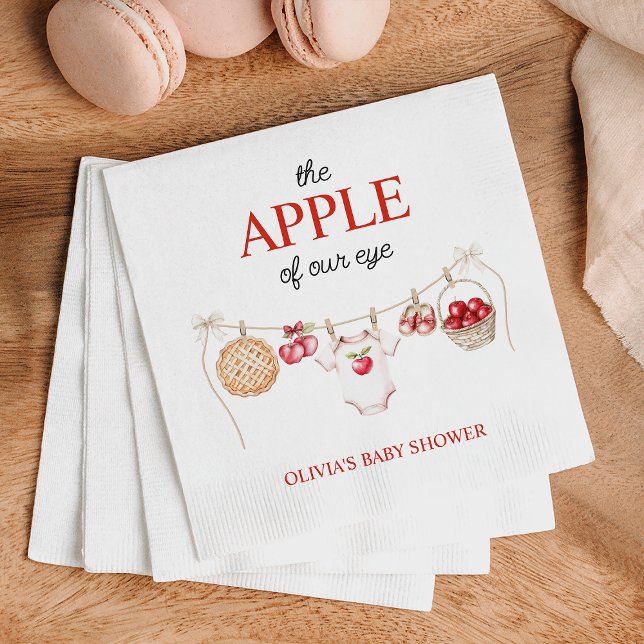 Serviette En Papier Pomme de notre orchidée ornithologique Baby shower (Créateur téléchargé)