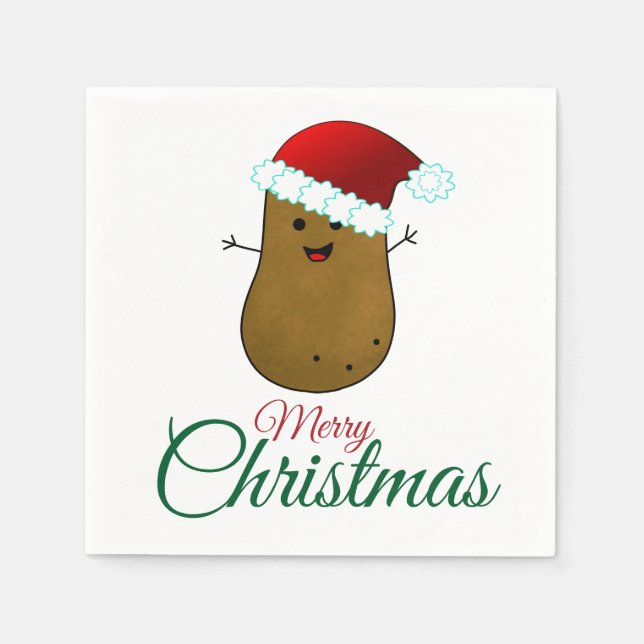 Serviette En Papier Pomme de terre de Noël (Devant)