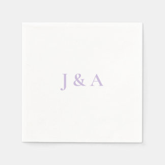 Serviette En Papier Pommes Initiales Mariage Napkin