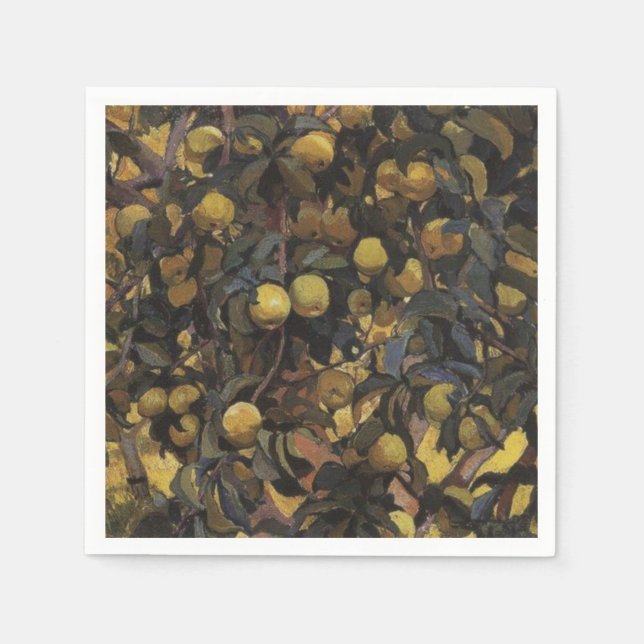 Serviette En Papier Pommes sur les branches des arbres (par Serebriako (Devant)