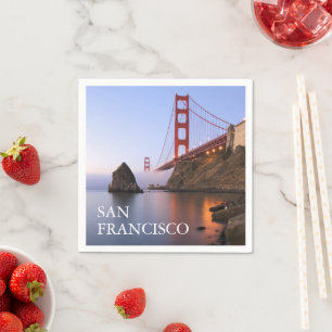 Serviette En Papier Pont Golden Gate   San Francisco Californie