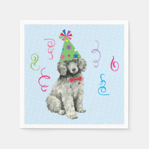 Serviette En Papier Poodle de fête d'anniversaire