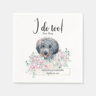 Serviette En Papier Poodle Doodle Mariage Cocktail Napkins