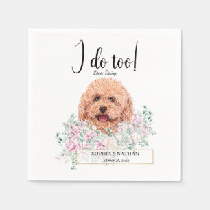 Serviette En Papier Poodle Doodle Mariage Cocktail Napkins
