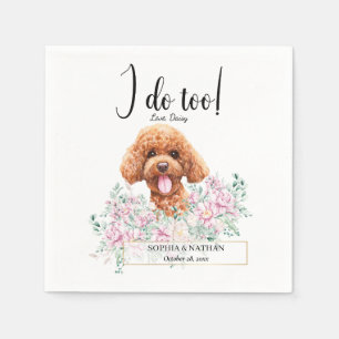 Serviette En Papier Poodle Doodle Mariage Cocktail Napkins
