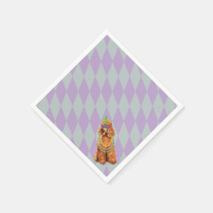 Serviette En Papier Poodle Mardi Gras