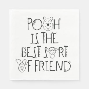 Serviette En Papier Pooh est le meilleur ami
