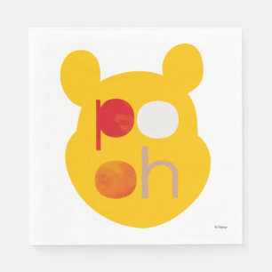 Serviette En Papier Pooh Tête principale aquarelle