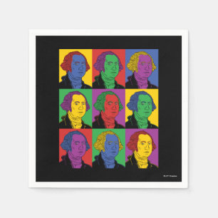 Serviette En Papier Pop Art George Washington