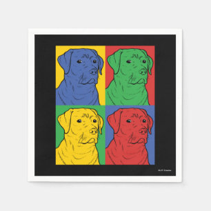 Serviette En Papier Pop Art Labrador Retriever