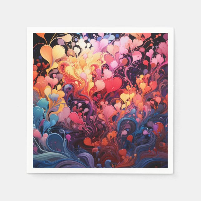 Serviette En Papier Pop Art Party mariage (Devant)