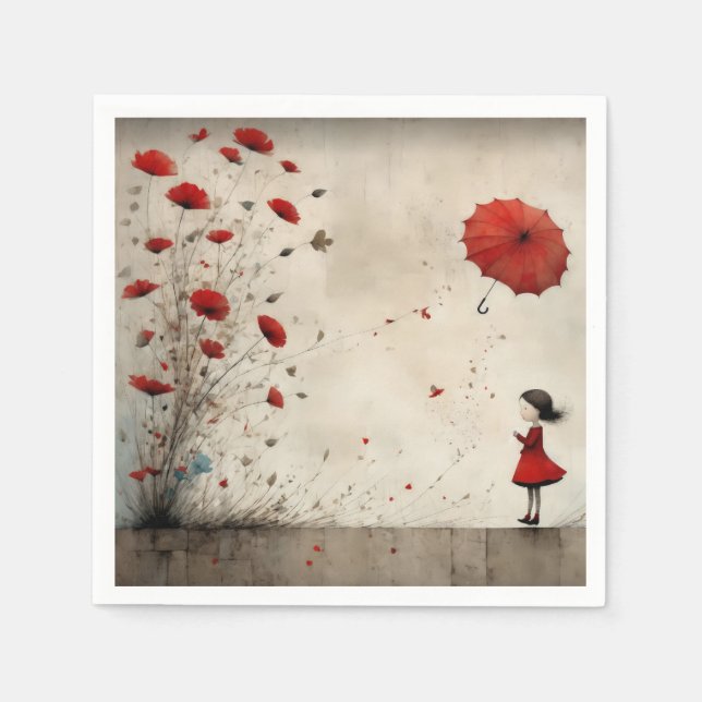 Serviette En Papier Poppies (Devant)