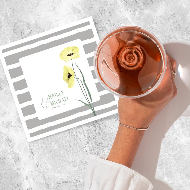 Serviette En Papier Poppies de fleurs de corail (Créateur téléchargé)