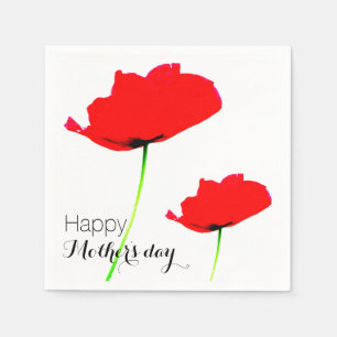 Serviette En Papier POPPY Collection 01 Papier de la fête des mères se
