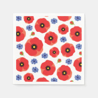 Poppys Et Cornflowers Motif