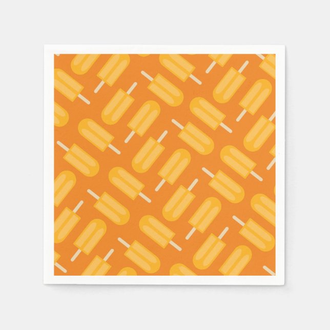 Serviette En Papier Popsicle mignonne Été 1er Anniversaire Thème de fê (Devant)