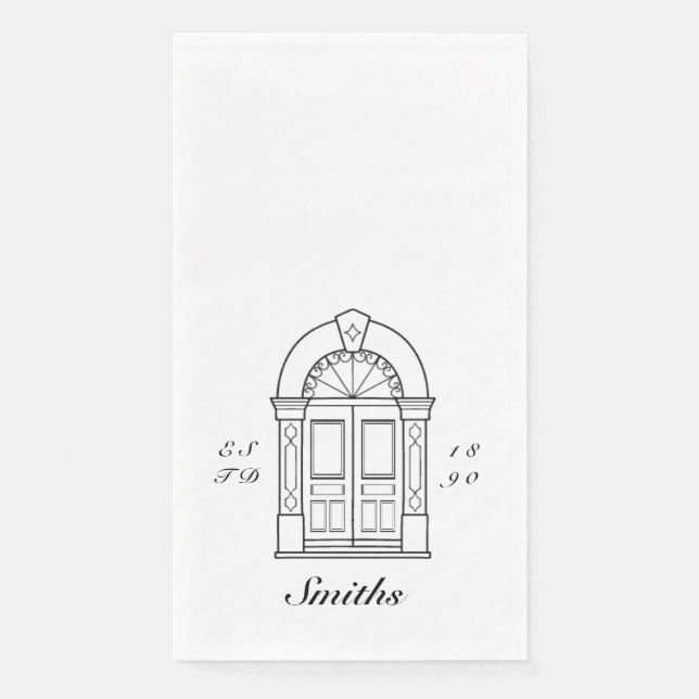 Serviette En Papier Porte d'accueil (Devant)