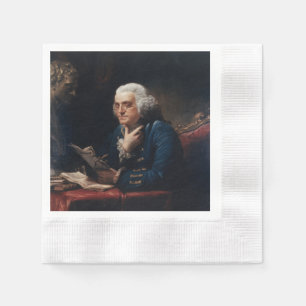 Serviette En Papier Portrait de pouce, Benjamin Franklin Père fondateu