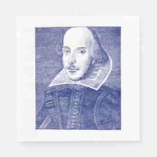 Serviette En Papier Portrait de William Shakespeare First Folio